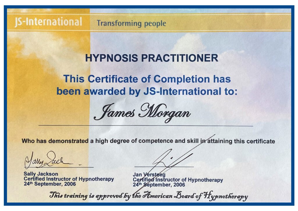 hypnosis practitioner certificate