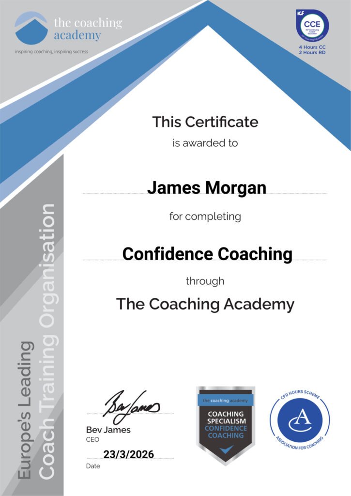Confidence coaching certificate