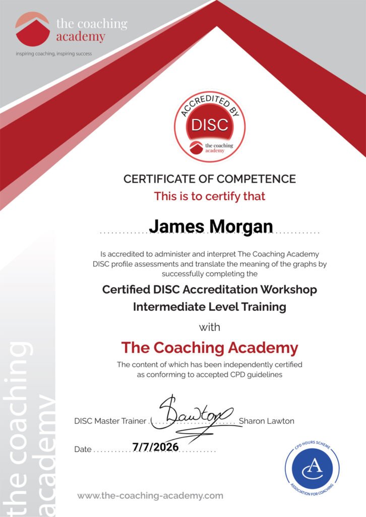 DISC accreditation certificate
