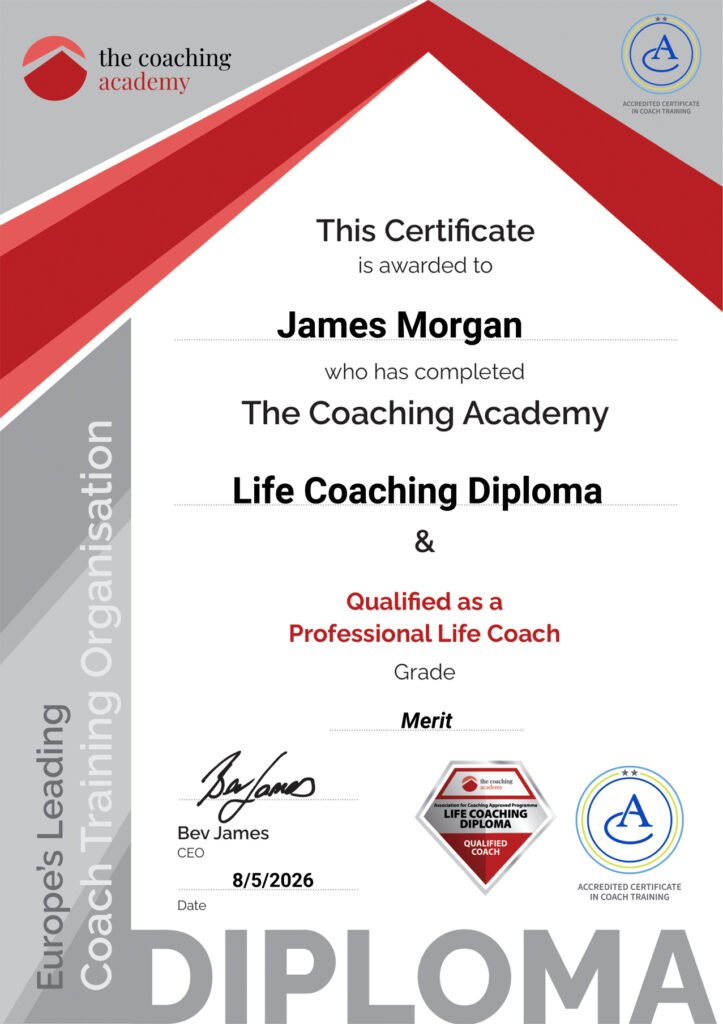 Life coaching diploma certificate